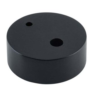9846 Door Stop Spacer. Oval Matt Black. H15xD40mm