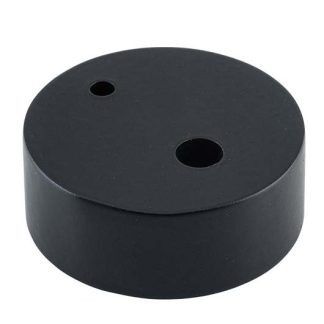 9846 Door Stop Spacer. Oval Matt Black. H15xD40mm