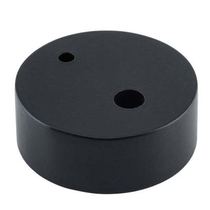 9846 Door Stop Spacer. Oval Matt Black. H15xD40mm