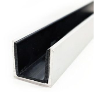 All Weather Aluminium Guide Channel with PVC insert 6500mm