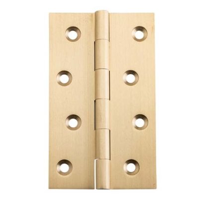 2822 Hinge - Butt Hinge - Fixed Pin - Satin Brass - 100x60x2.5mm