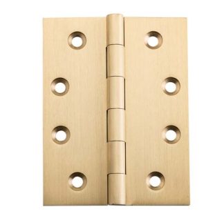 2823 Hinge - Butt Hinge - Fixed Pin - Satin Brass - 100x75x3mm