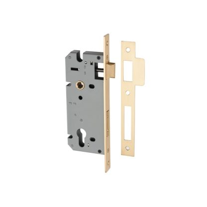 6106 - Mortice Lock Euro Satin Brass CTC85mm Backset 45mm