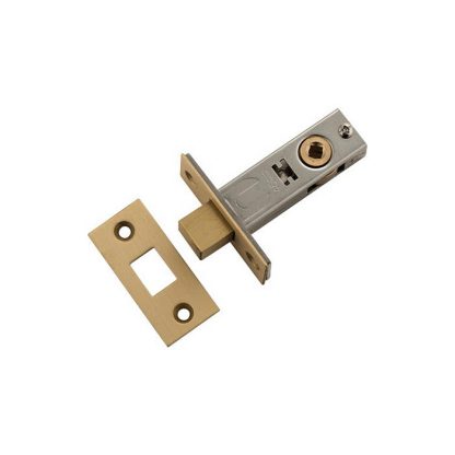 Privacy Bolt, Satin Brass. Backset 45mm