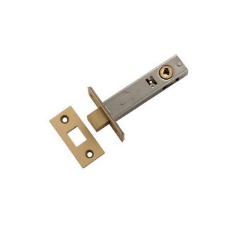 Privacy Bolt, Satin Brass. Backset 70mm