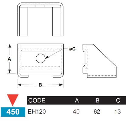 Eltrak EH120 - Support Bracket Wall Fix Adaptor. For 450kg & 650kg Series - Image 3