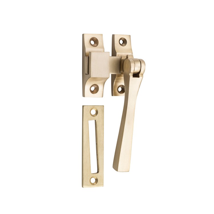 Casement Fastener Square Satin Brass