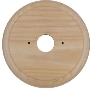 42P - Light Switch Mounting Block Classic Round Single Pine D115mm