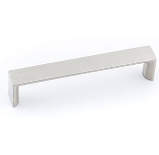 Flat D Handle. 21mm Wide. Brushed Nickel