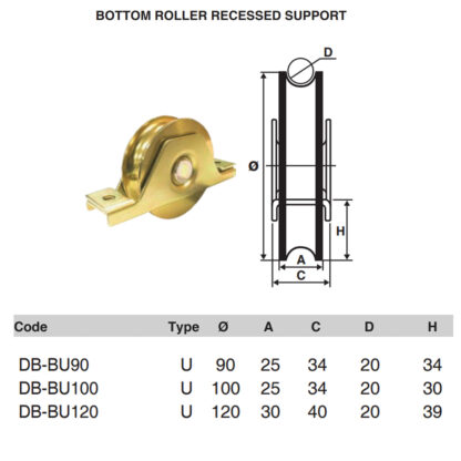 Bottom Roller for Sliding Gates. Recessed Mount. 300Kg load capacity - Image 4