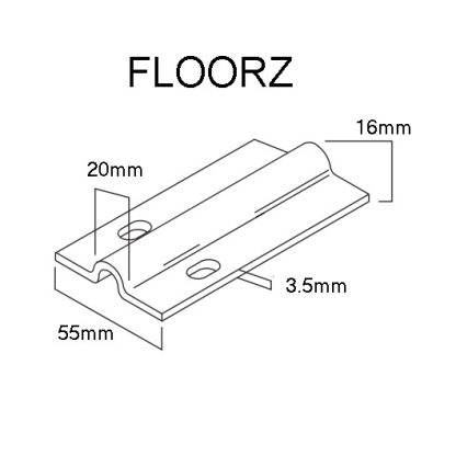 Floor Mounted Sliding Door Track 3.0 metres. Loads up to 500kg - Image 2