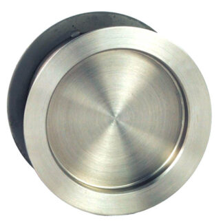 Cavity Sliding Door Passage Set Round Polished Stainless