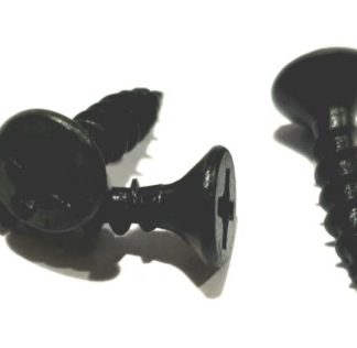 Longthread Wood Screw. Black Plated