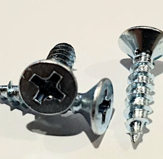 Longthread Wood Screw. Zinc Plated.