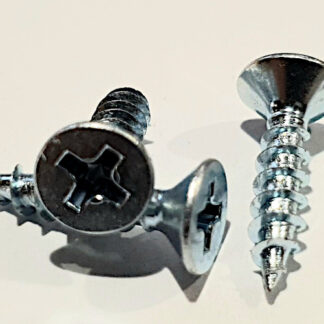 Longthread Wood Screw. Zinc Plated.