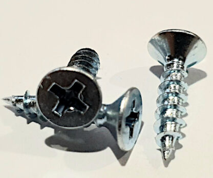 Longthread Wood Screw. Zinc Plated.