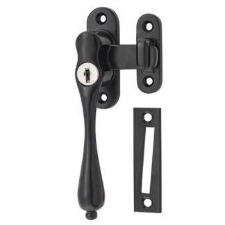 9640 Locking Teardrop Casement Fastener LH - Matt Black