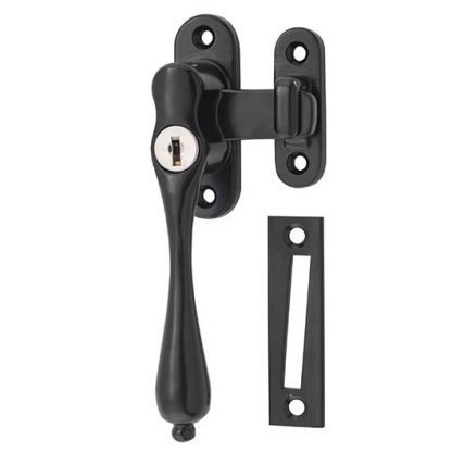9640 Locking Teardrop Casement Fastener LH - Matt Black