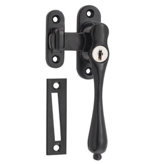 9641 Locking Teardrop Casement Fastener RH - Matt Black
