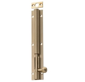 6675 - Barrel Bolt - Long Throw - Satin Brass - 150x25mm