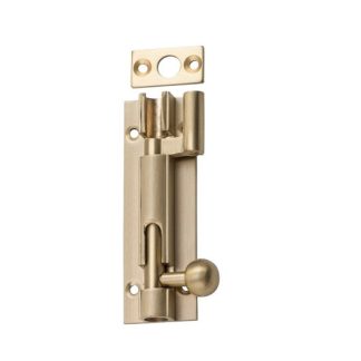 6676 - Barrel Bolt - Offset - Satin Brass - 75x25mm
