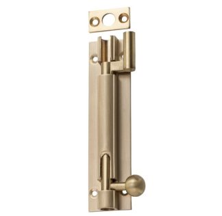 6677 - Barrel Bolt - Offset- 100x25mm Satin Brass
