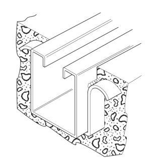 Sliding Door Floor Guide Track. Single