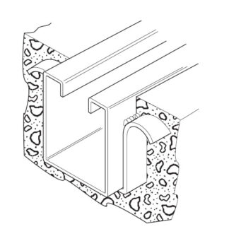 Sliding Door Floor Guide Track. Single