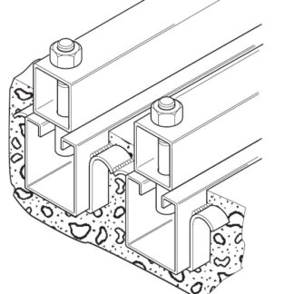 Sliding Door Floor Guide Track. Double