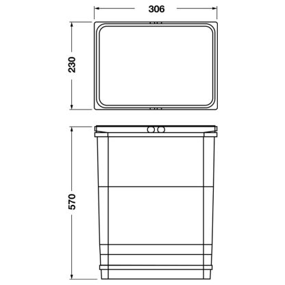 Ninka Waste Bin One2Five. 32 litre Replacement Bin - Image 2