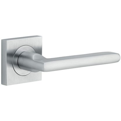 Passage Door Handle. Baltimore Square Rose. - Brushed Chrome