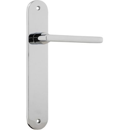 Passage Door Handle. Baltimore Lever Oval. - Polished Chrome