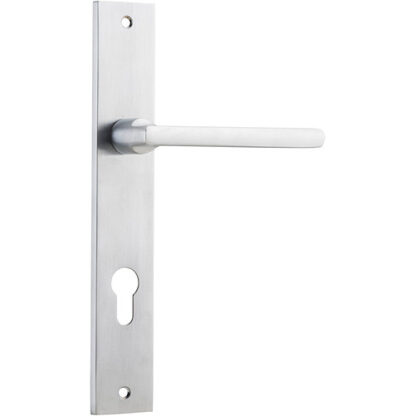 Entrance Door Handle. Baltimore Rectangular. - Brushed Chrome