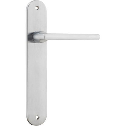 Passage Door Handle. Baltimore Lever Oval. - Brushed Chrome