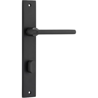 Privacy Door Handle. Baltimore Lever Rectangular. - Matt Black