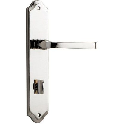 Privacy Door Handle. Annecy Lever Shouldered. - Polished Nickel