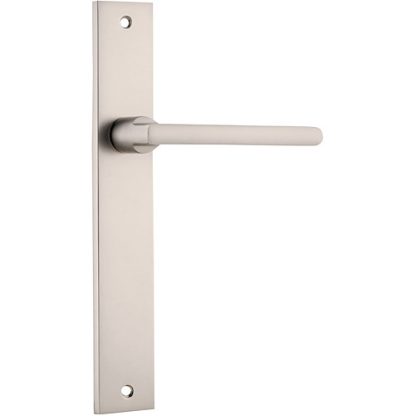 Passage Door Handle. Baltimore Lever Rectangular. - Satin Nickel