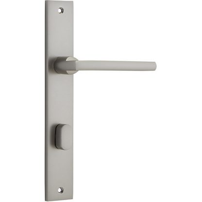 Privacy Door Handle. Baltimore Lever Rectangular. - Satin Nickel