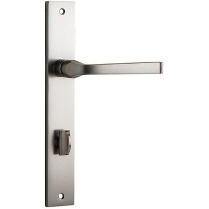 Privacy Door Handle. Annecy Lever Rectangular. - Satin Nickel