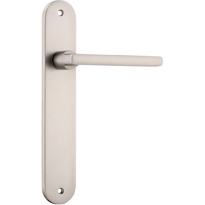 Passage Door Handle. Baltimore Lever Oval. - Satin Nickel