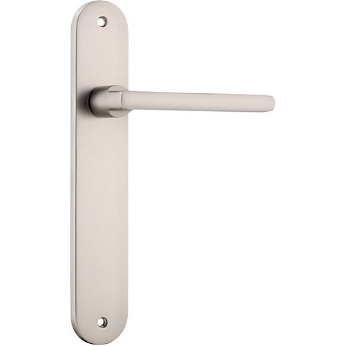 Passage Door Handle. Baltimore Lever Oval. - Satin Nickel