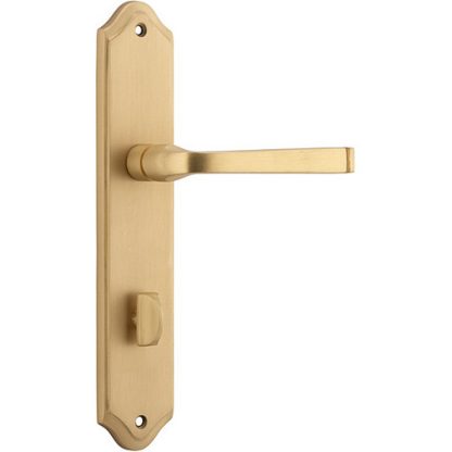 Privacy Door Handle. Annecy Lever Shouldered. - Brushed Brass