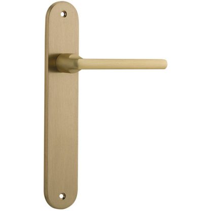 Passage Door Handle. Baltimore Lever Oval. - Brushed Brass