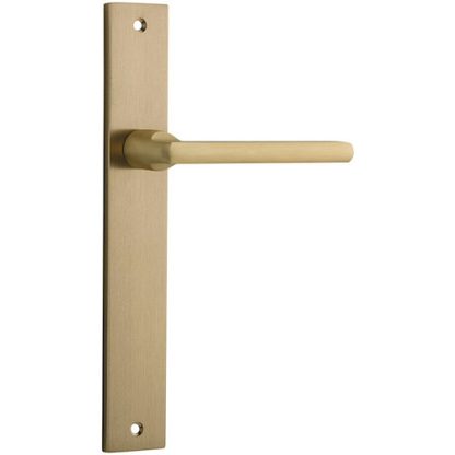 Passage Door Handle. Baltimore Lever Rectangular. - Brushed Brass