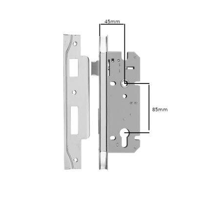 Euro Rebate Lock With 45Mm Backset. 2 Euro Rebate Lock with 45mm backset. - Image 2