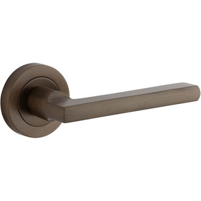 Passage Door Handle. Baltimore Round Rose. - Signature Brass
