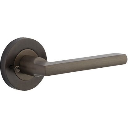 Privacy Door Handle. Baltimore Round Rose. - Signature Brass