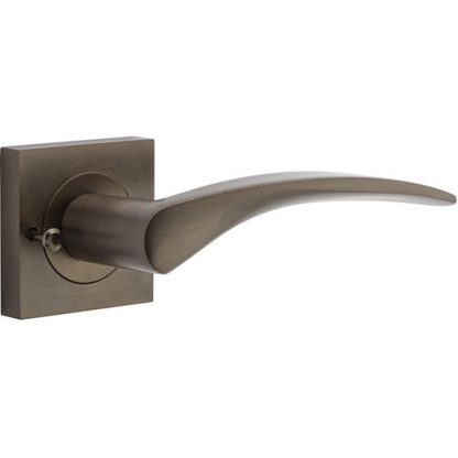Privacy door handle. Oxford Square Rose. - Signature Brass