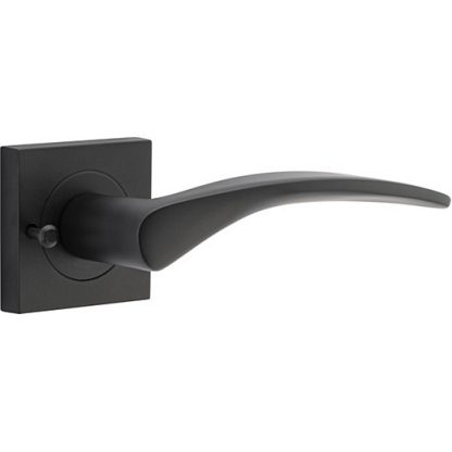 Privacy door handle. Oxford Square Rose. - Matt Black