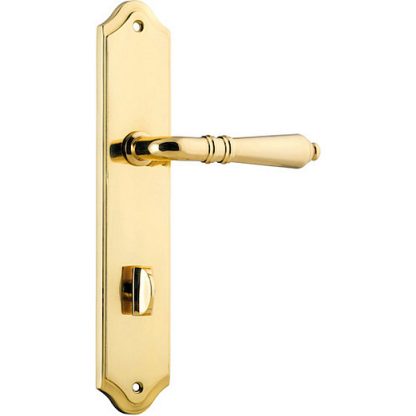 Privacy Door Handle. Sarlat Lever Shouldered. - Polished Brass